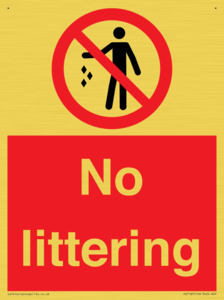 No littering